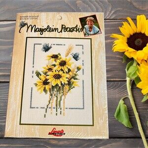 Marjolein Bastin Lanarte Leisure Arts SUMMER BOUQUET Counted Cross Stitch KIT